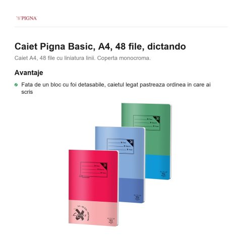 Caiet Pigna Basic, A4, 48 file, dictando [1]