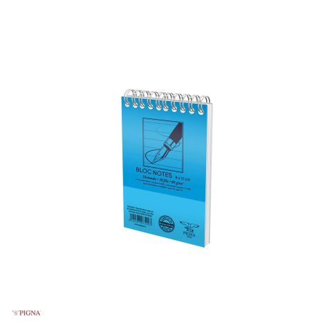 Bloc notes Pigna Basic, A7, 50 file, dictando, 60 g/mp, spira, 80x120 mm [4]