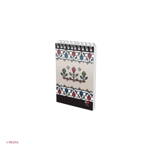 Bloc notes Pigna Ethno, A6, 80 file, dictando, spira diverse modele [4]