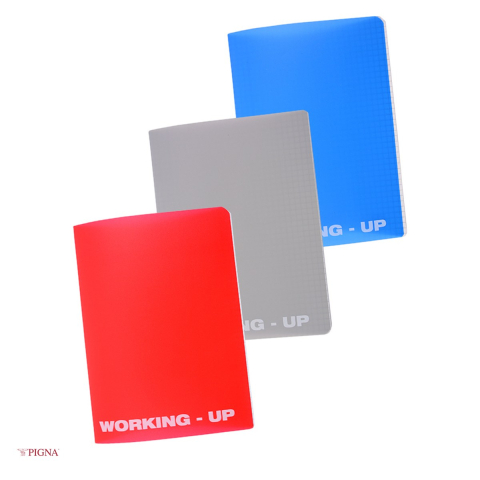 Liniatura Dictando (Linii) A5 - Caiet Pigna Working Up, A5, din plastic, 48 file, matematica, aritmetica, coperta pp