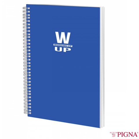 Caiete A4 - Caiet Spira A4 Aritmetica 100 File - Arhivare si Lucru Intensiv, Proiecte Tehnice si Studiu Avansat, Coperta PP Albastru Rezistenta WORKING UP by Pigna