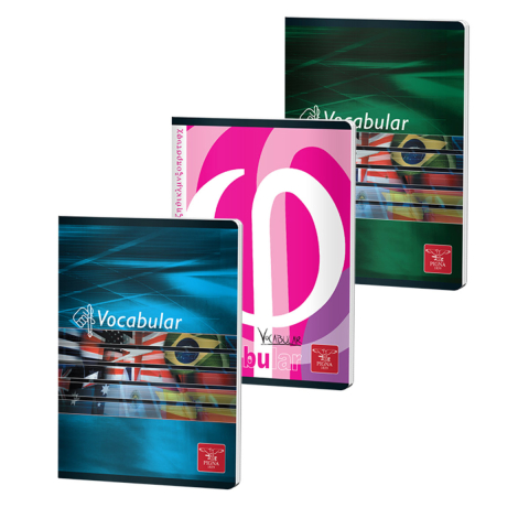 Caiet Vocabular 24 File pentru Organizare Eficienta a Cuvintelor, Uz Scolar si Studiu Individual, Design Lucios Multiculoare [1]