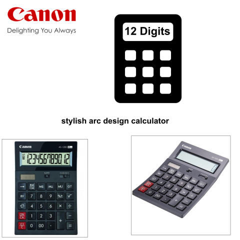 Calculator de birou 12 Digits, Canon AS1200, 178 x 118 x 37 mm, negru [3]