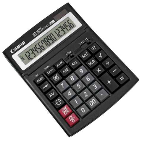 Calculator de birou 16 Digits, Canon WS1610T, 198 x 150 x 38 mm, negru [1]