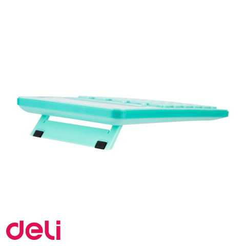 Calculator de birou Deli 1531 cu 12 cifre, afisaj LCD reglabil, bleu pastel, pentru calcule fiscale [3]