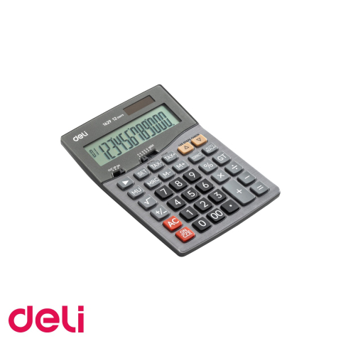 Calculatoare numerice - Calculator de birou Deli 1629, 12 digits, carcasa metalica, pentru calcule financiare si contabile
