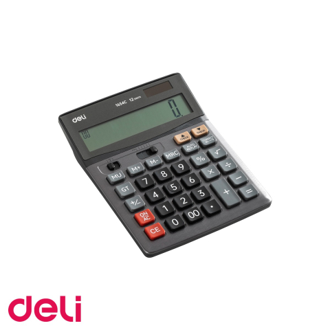 Calculatoare numerice - Calculator de birou Deli 1654C, 12 digits, carcasa metalica, ecran LCD inclinat, pentru birou