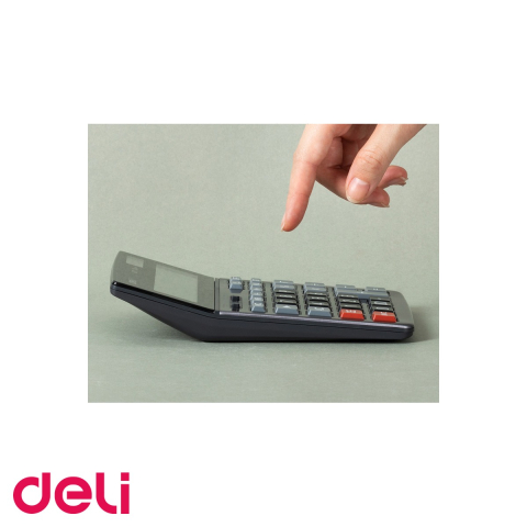 Calculator de birou Deli 1671, 12 cifre, carcasa metalica, taste touch, pentru uz profesional [3]
