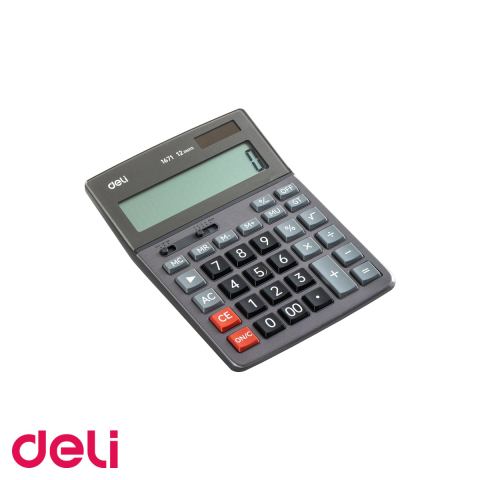 Calculatoare numerice - Calculator de birou Deli 1671, 12 cifre, carcasa metalica, taste touch, pentru uz profesional