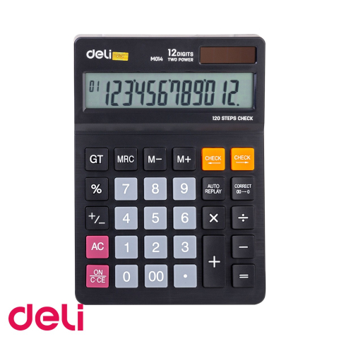Calculatoare numerice - Calculator de birou Deli M1420, 12 digiti, display LCD mare, pentru uz profesional la birou