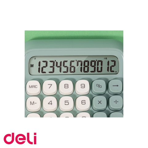 Calculator de birou Deli Retro M36, 12 digiti, design retro, gri, pentru birou si acasa [4]