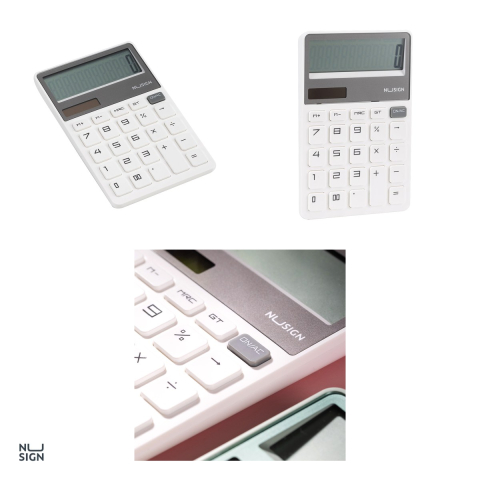 Calculator de birou Nusign, 12 dig, alb, 165x110x25 mm [3]