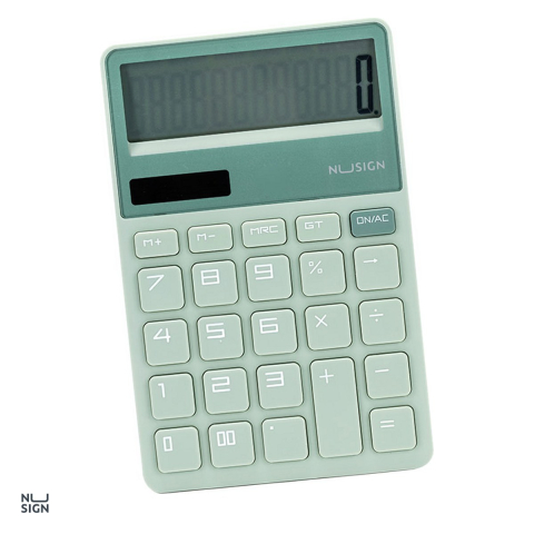 Birotica papetarie - Calculator de birou Nusign, 12 dig, vernil, 165x110x25 mm