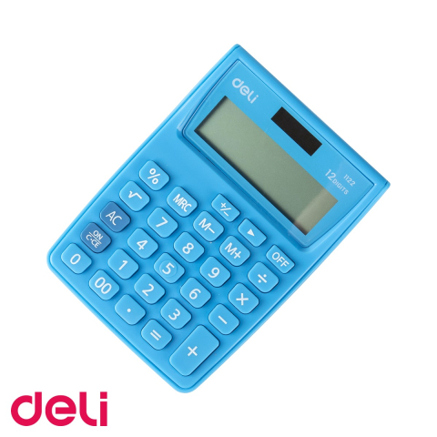 Calculator de buzunar Deli 1122, 12 cifre, alimentare dubla, pentru birou si uz fiscal [3]
