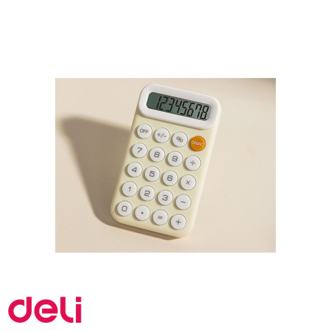 Calculator de buzunar Deli M10, display 8 digiti, albastru, control cu o singura mana, portabil [3]