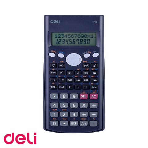 Calculatoare numerice - Calculator stiintific Deli, 12 digits, 240 functii, ecran LCD 2 linii, pentru elevi si studenti
