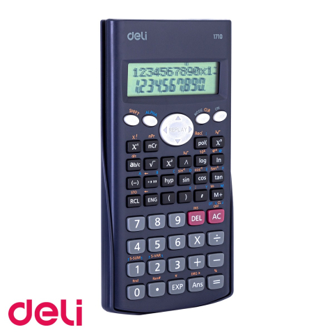 Calculator stiintific Deli, 12 digits, 240 functii, ecran LCD 2 linii, pentru elevi si studenti [3]