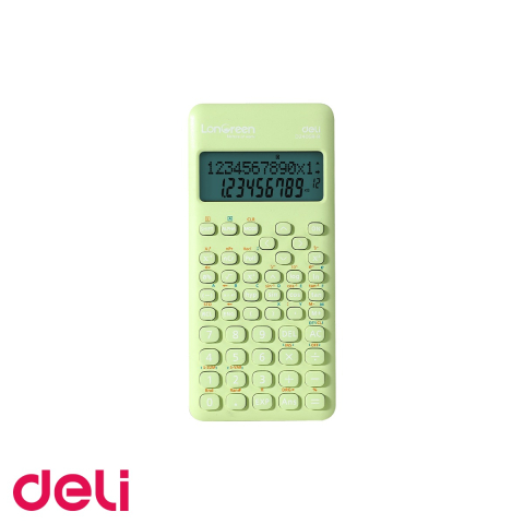 Calculatoare numerice - Calculator stiintific Deli, 240 functii, 12 digiti, plastic reciclat, pentru elevi si profesionisti