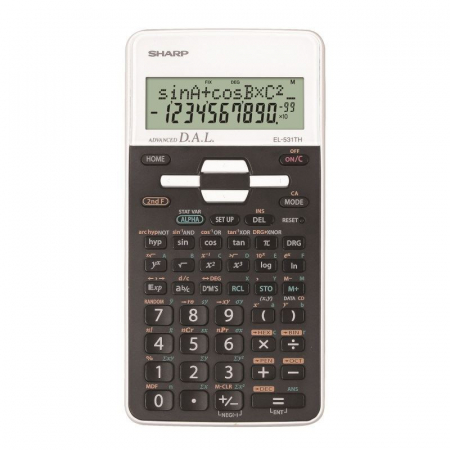 Calculatoare numerice - Calculator stiintific Sharp, 10 digits, 273 functiuni, 161x80x15mm, dual power, negru/alb