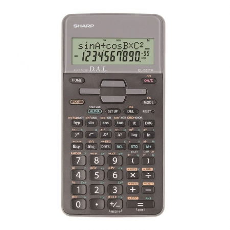 Calculatoare numerice - Calculator stiintific Sharp EL-531TH,273 functii,10 digiti,161x80x15mm, negru cu gri