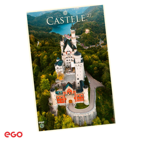 Calendare - Calendar de perete Ego Castele, 13 file, 31.4x46 cm, cu spira metalica