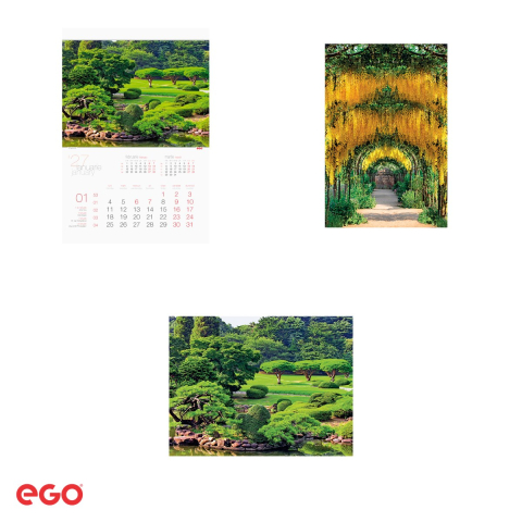 Calendar de perete Ego Gradini, 13 file, 31.4x46 cm, cu spira metalica [3]