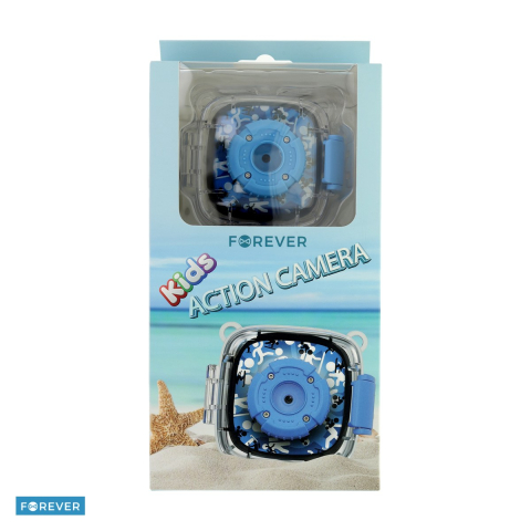 Camere action - Camera de actiune Forever, rezolutie Full HD 1080p, acumulator 800 mAh, dimensiuni 63 x 65 x 24 mm, Albastru