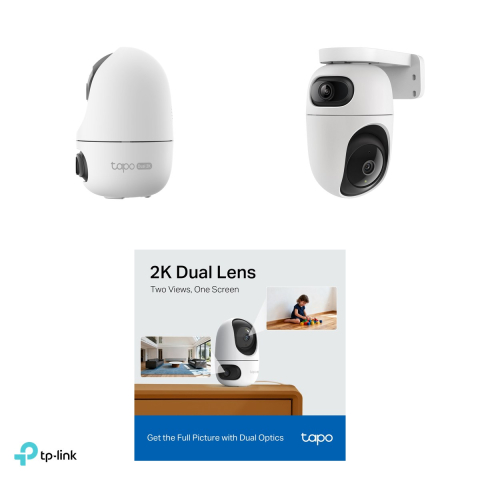 Camera de supraveghere interior TP-Link Tapo C245D, doua obiective 2K 3MP, pan 360 si tilt, urmarire sincronizata, Wi-Fi 2.4 GHz, AI, vedere nocturna IR 12 m, alb [3]