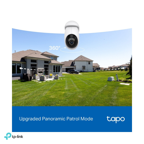 Camera de supraveghere pan/tilt exterior TP-Link Tapo C560WS, 4K 8MP, Wi-Fi 6 dual band si Ethernet, vedere nocturna color Starlight, 2 spoturi, IP66, detectie AI, alb [5]