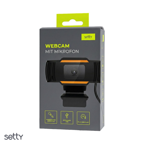 Camera web HD 480P, cu microfon, Setty R Home Office, cablu USB 120 cm, Neagra [3]