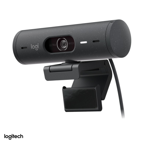 Accesorii IT - Camera web Logitech Brio 500, Full HD 1080p cu HDR, USB-C, Show-Mode, microfoane stereo cu reducere a zgomotului, capac de intimitate, grafit, 960-001422