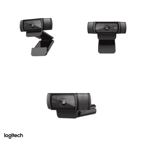Camera web Logitech C920 HD Pro, Full HD 1080p, USB-A, autofocus, lentila din sticla, microfoane stereo, clema compatibila cu trepied, negru, 960-001055 [3]