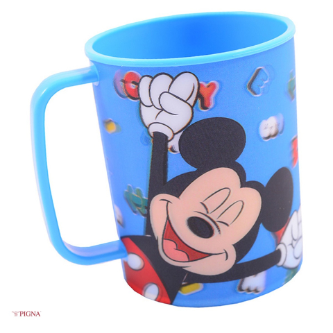 Cani si cesti - Cana Pigna Mickey Mouse, din plastic, 325 ml