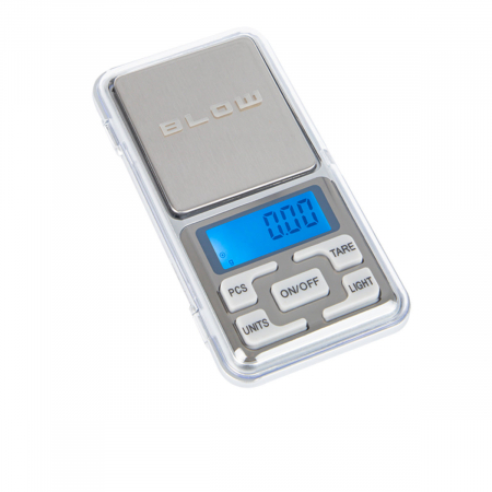 Masurare greutati - Cantar de precizie, Blow JS11 12072, 0.01gr-200gr, ecran LCD, suprafata suport masurare 50 x 55 mm, argintiu