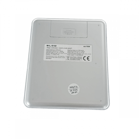 Cantar de precizie, Blow JS13 12078, 0.01gr-3000gr, ecran LCD 42 x 14mm, suprafata suport masurare 100 x 100mm, 2 x AAA, argintiu [4]