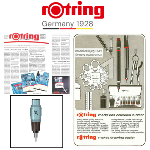 Cap Isograph 0.60mm Rotring pentru Desen Tehnic si Grafica, Varf Metalic Rezistent [4]