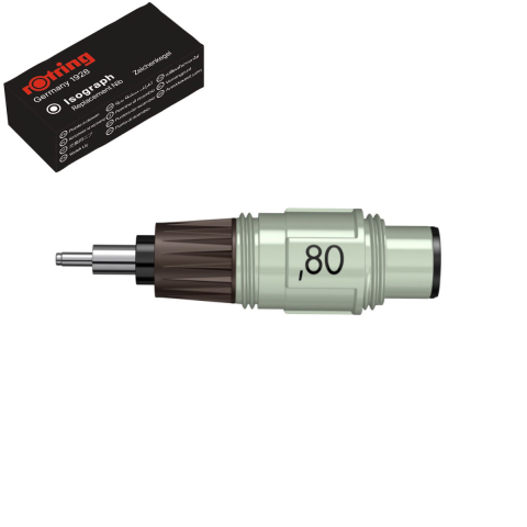 Cap Isograph 0.80mm Rotring pentru Desen Tehnic si Grafica, Varf Metalic Rezistent [1]