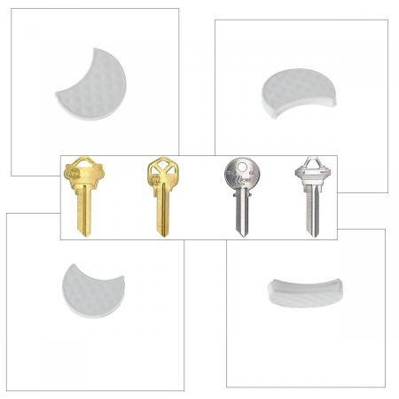 Capac tip husa pentru cheie, 27 x 16 mm, protectie si identificare, din PVC flexibil, alb [2]