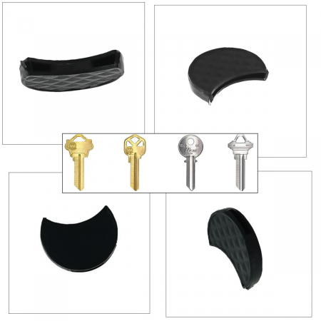 Capac tip husa pentru cheie, 27 x 16 mm, protectie si identificare, din PVC flexibil, negru [2]
