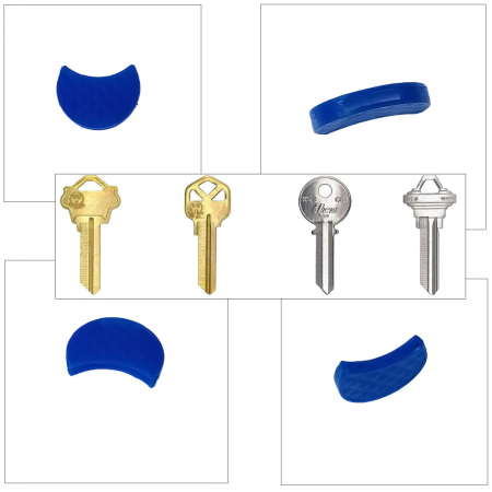 Capac tip husa pentru cheie, 27 x 16 mm, protectie si identificare, din PVC flexibil, albastru inchis [2]