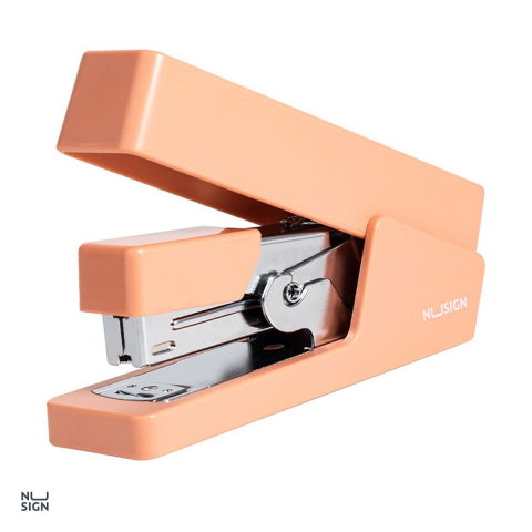 Capsator 25 coli 26/6 corp metal 081, Nusign, cu baza antiderapanta, pentru capse 24/6, roz [0]