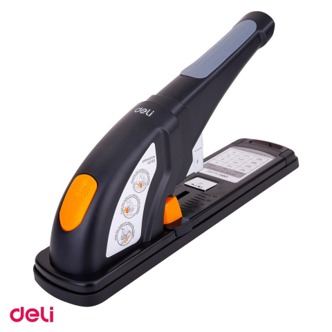 Birotica papetarie - Capsator 80 coli, Deli Power Saving, pentru capse 23/6-13, negru