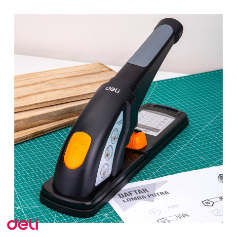 Capsator 80 coli, Deli Power Saving, pentru capse 23/6-13, negru [4]