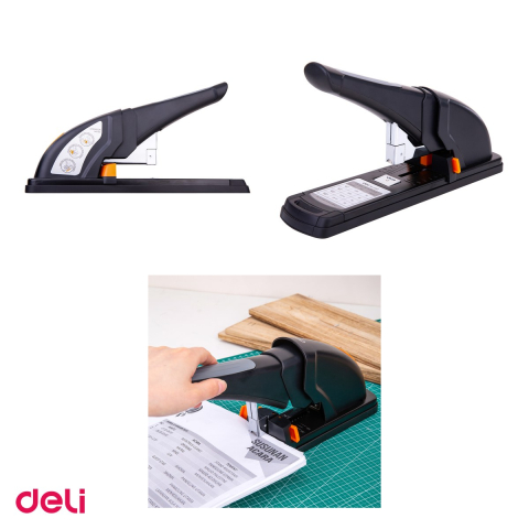 Capsator 80 coli, Deli Power Saving, pentru capse 23/6-13, negru [3]
