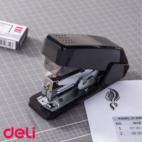 Capsator Deli Half Strip, 25 coli, capse 24/6, efort redus, pentru birou si uz zilnic [4]