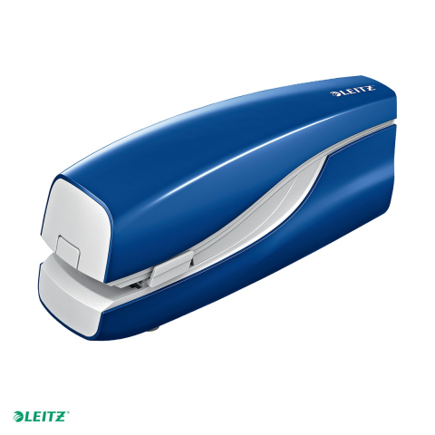 Capsatoare - Capsator electric Leitz 5533 NeXXt Series, cu adaptor, capsare 20 coli, 1000 capse e2 incluse, albastru