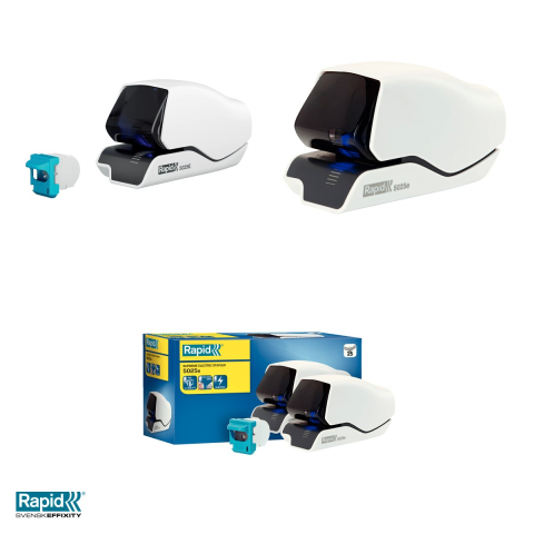 Capsator electric Rapid Supreme 5025E, 25 coli, cu caseta de 1500 capse, alb [4]