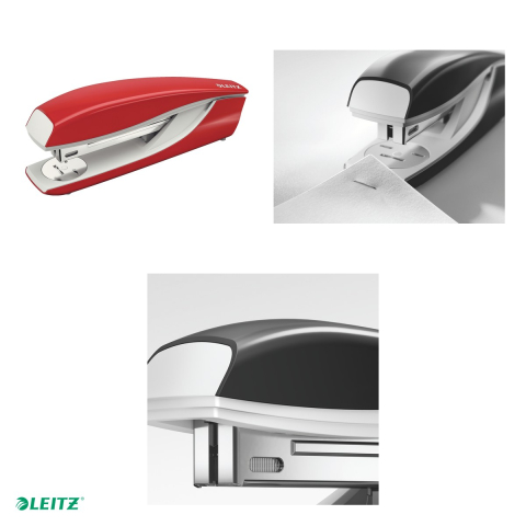 Capsator metalic Leitz 5504 NeXXt Series, capsare 40 coli, 200 capse P3 incluse, rosu [3]