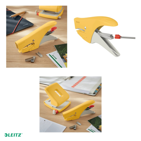 Capsator metalic Leitz Cosy 5645, capsare 15 coli, galben Chihlimbar [3]