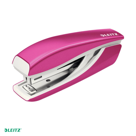 Capsatoare - Capsator metalic Leitz WOW 5528 MINI NeXXt Series, capsare 10 coli, 1000 capse P2 incluse, roz